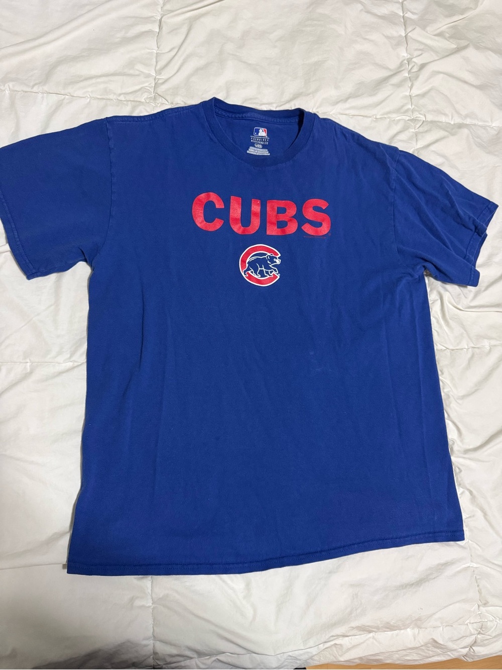 Genuine Merchandise Royal Blue Cubs Graphic Tee with Red Logo